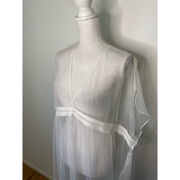 Malia Mills Annette White Tulle Cover Up - Picture 2 of 6